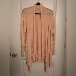 Cato Light Pink Open-Front Cardigan 22/24W
